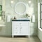 James Martin Vanities 36'' Single Vanity, Bright White w/ 3 CM Parisien Bleu Quartz Top 424-V36-BW-3PBL - alternate 3